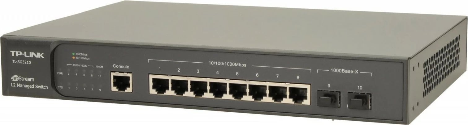 Switch TP-LINK TL-SG3210, 8x1GbE, 2xSFP, Managed, Desktop