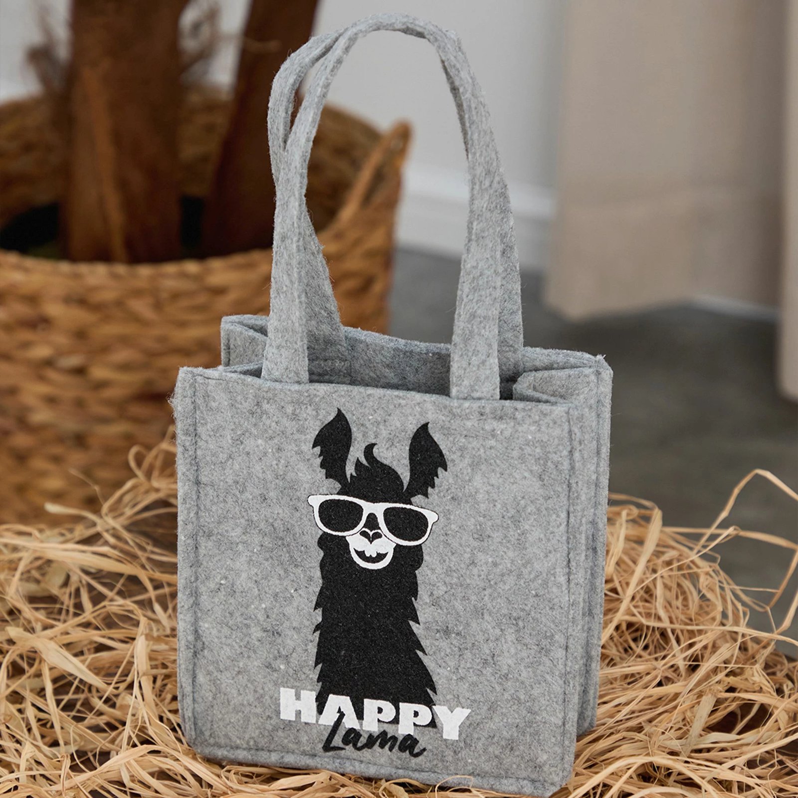 Çantë dore prej ndjesi, gri e zezë, Zoozie Bags, Coco24001