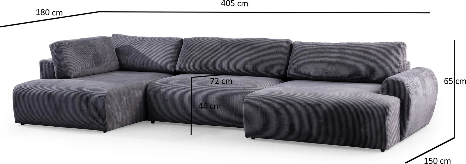 Këndare Atelier del Sofa, Enjoy Corner Chl-O3-2R, anthracite