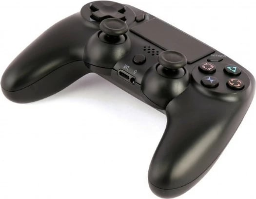 Gamepad pa tela, Gembird, JPD-PS4BT-01-BK, Bluetooth, për PS4 dhe PC, me vibrim, zi