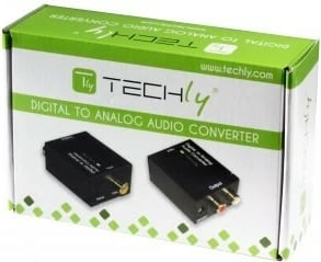 Konvertues audio digjital në analog Techly 301139, Toslink/Coaxial në RCA, i zi Konvertues audio digjital në analog Techly 301139, Toslink/Coaxial në RCA, i zi