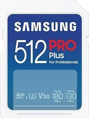 Kartë kujtese Samsung PRO Plus SDXC, 512GB, me lexues v2023