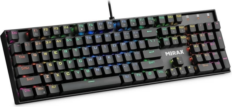 Tastierë mekanike Defender MIRAX GK-352, RGB, me kabllo, e zezë