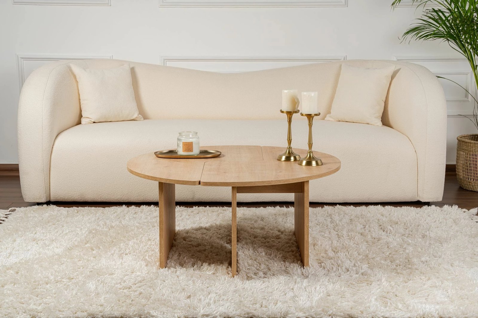 Tavolinë kafeje Nordure, Moira, ngjyrë lisi