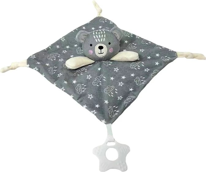 Lodër përqafuese TULILO Miluś Bear, 25x25 cm, Gri