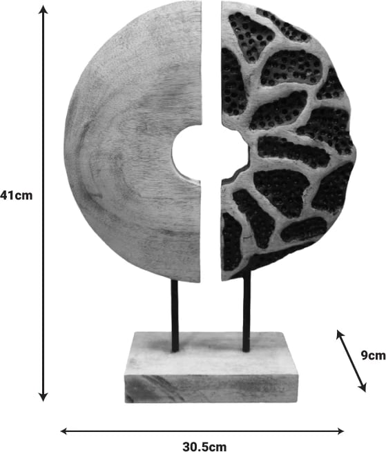 Dekor tavoline Ostor I Inart dru mango-hekur natyral-e zezë 30.5x9x41cm Dekor tavoline Ostor I Inart dru mango-hekur natyral-e zezë 30.5x9x41cm
