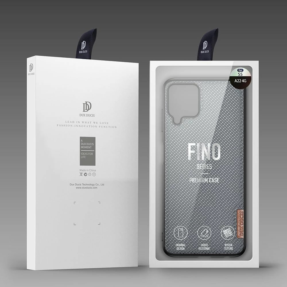 Mbështjellës Dux Ducis Fino për Samsung Galaxy A22 4G, najlon, Gri