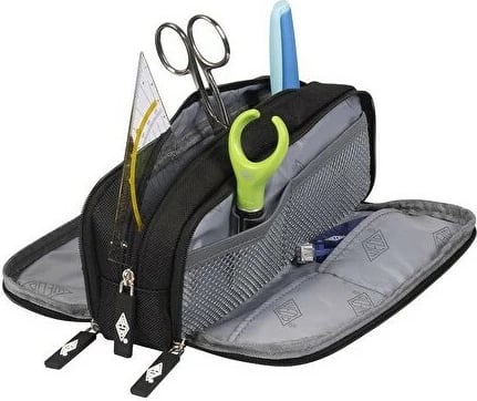 Mappë WEDO Schlamperbox Business me 3 ndarje, poliestër, e zezë
