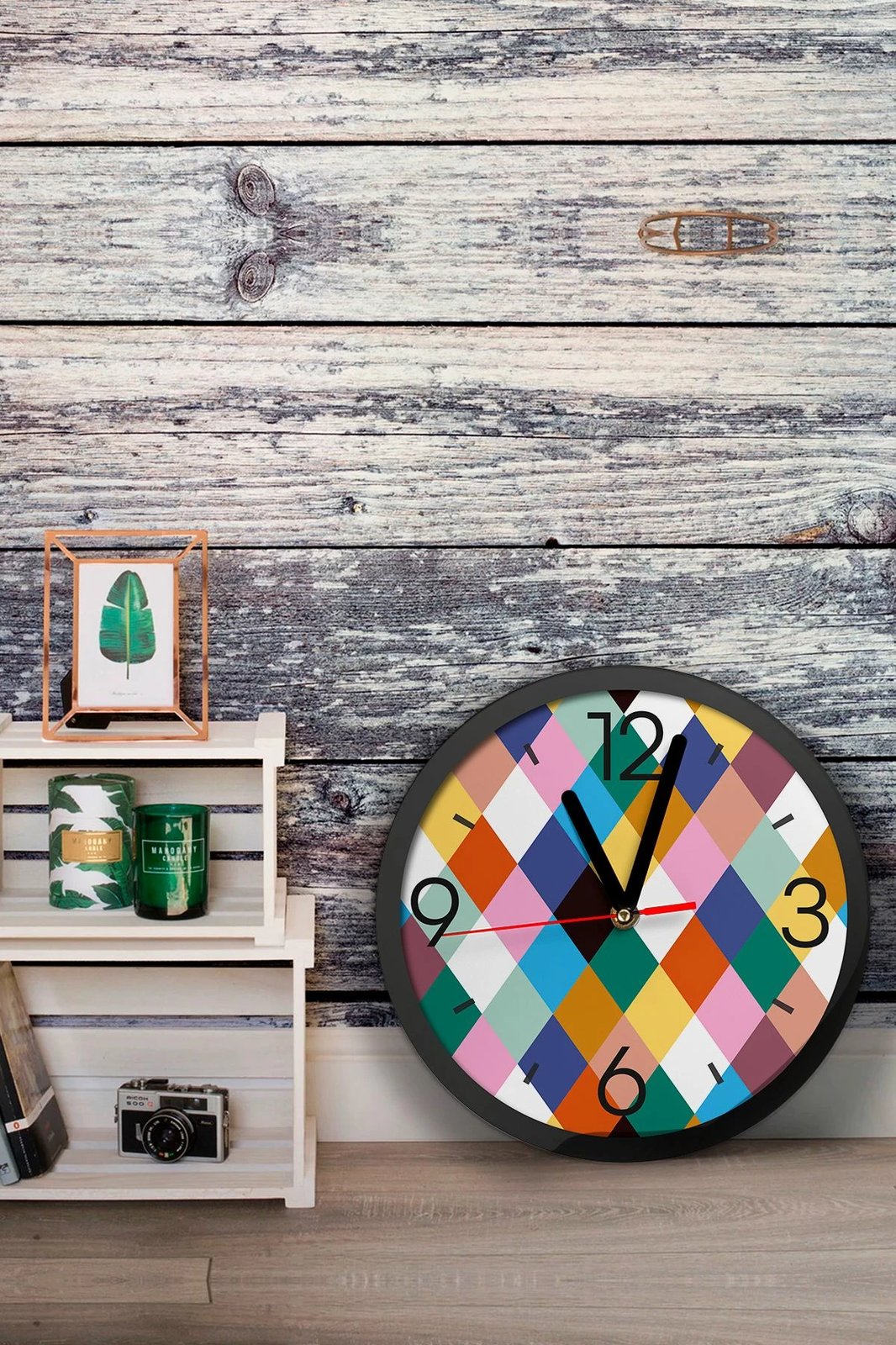 Orë dekorative MDF, shumëngjyrëshe, Wallity, Artavessa3Dclock11