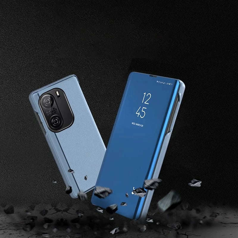 Mbështjellës Hurtel Clear View Case për Xiaomi Redmi K40 Pro+ / K40 Pro / K40 / Poco F3, rozë