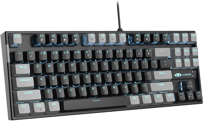 Tastierë mekanike MageGee MK-STAR, 87 taste, Red Switch, me kabllo, gri-e zezë