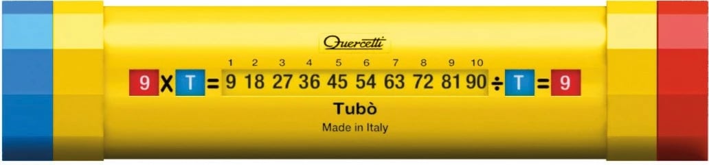 Lodër edukative Quercetti Tubo Pitagorico, për mësimin e tabelës së shumëzimit, për fëmijë 5+