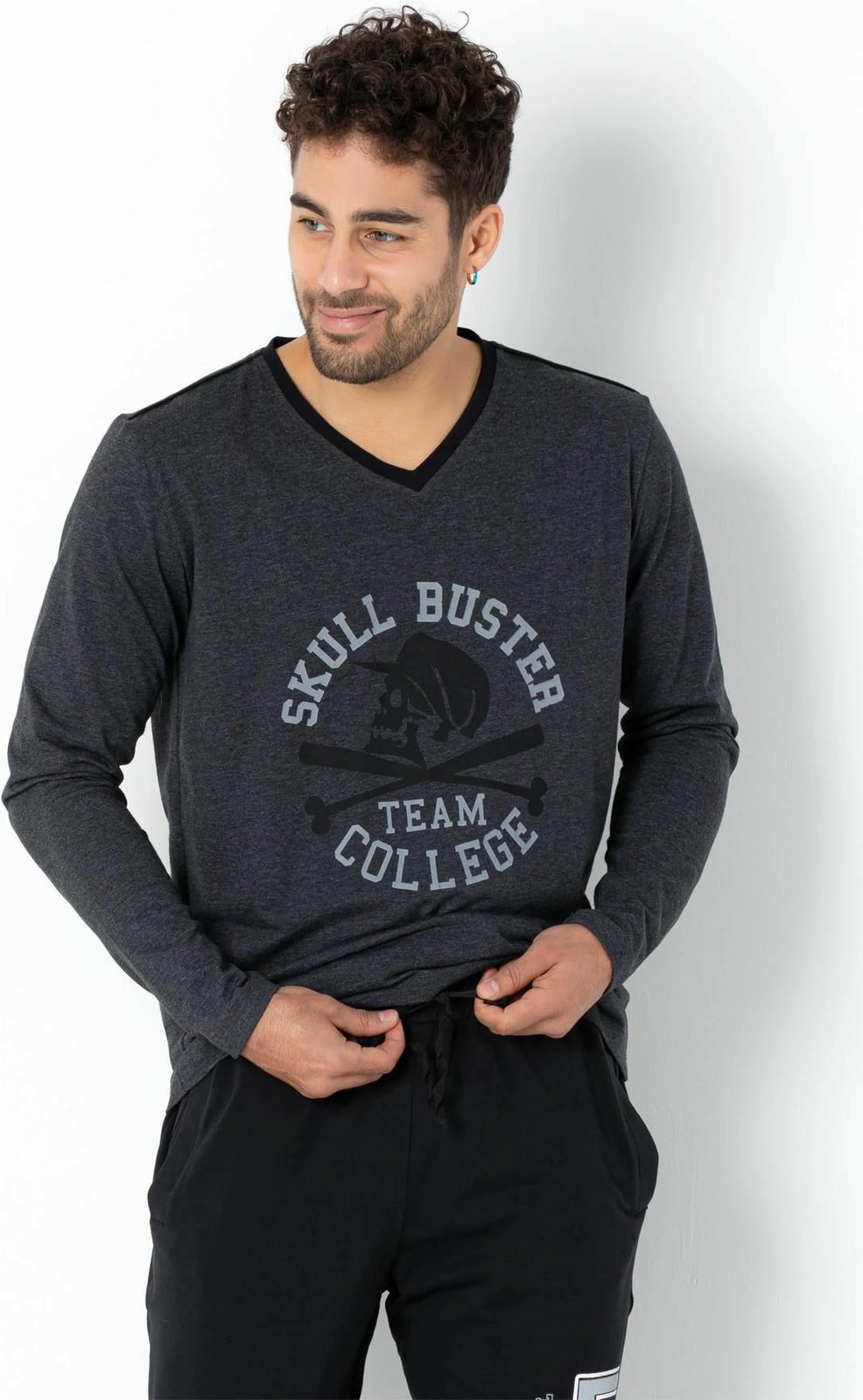 Set pizhamash për burra Jumeon, 002-000692, antracit