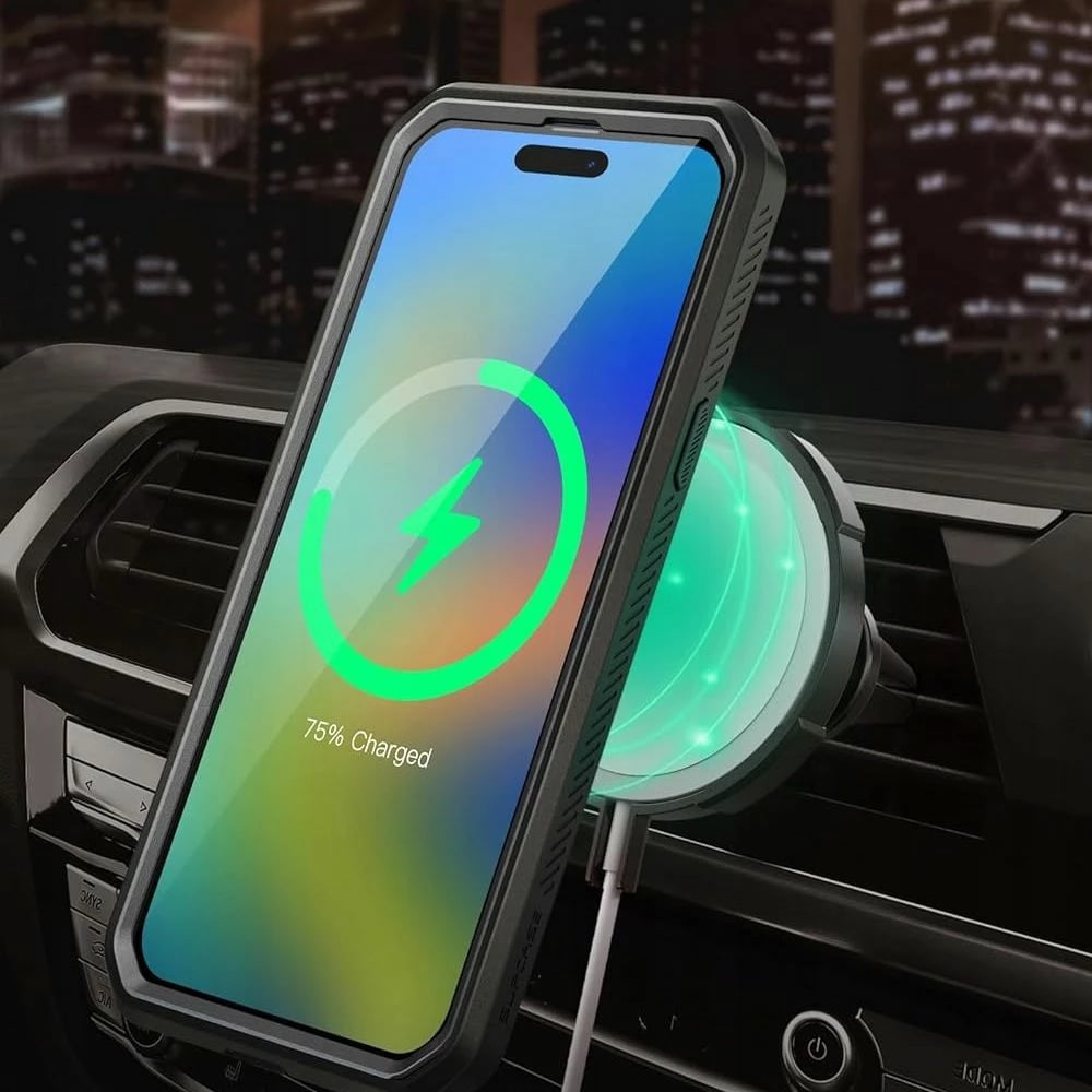 Mbështjellës Supcase Unicorn Beetle Pro Mag për iPhone 15 Pro, MagSafe, i zi