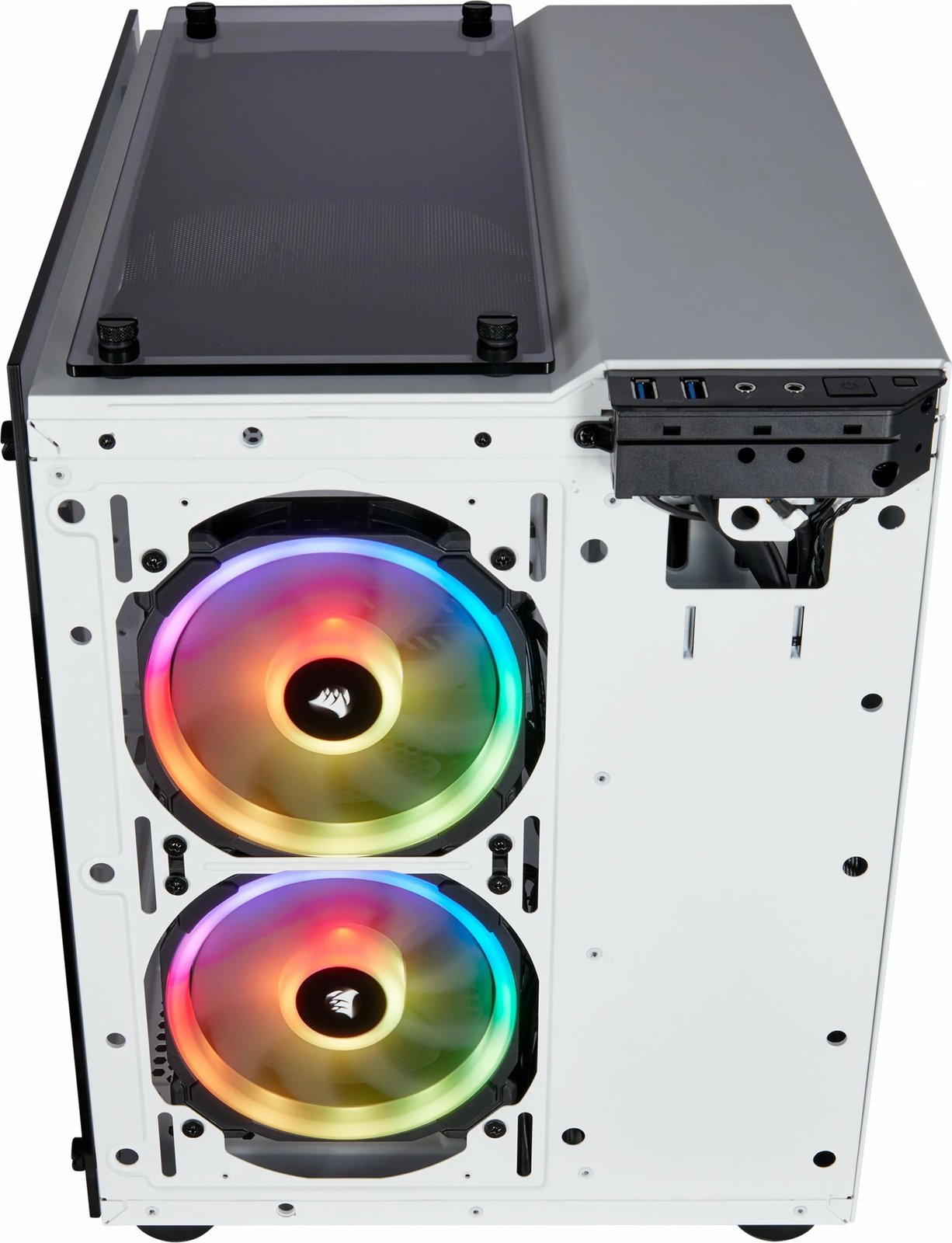 Kasë Corsair Crystal 280X, micro ATX, xham i temperuar, e bardhë Kasë Corsair Crystal 280X, micro ATX, xham i temperuar, e bardhë