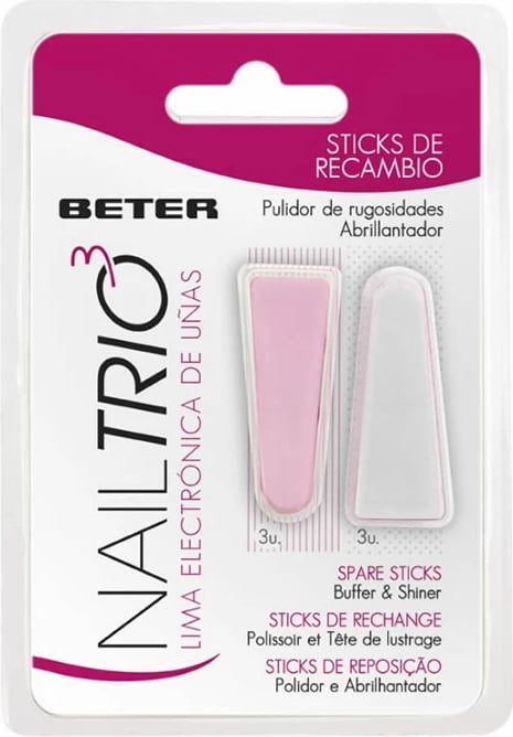 Stika rezervë për limë elektronike thonjsh Beter Nail Trio, unisex, 3 copë