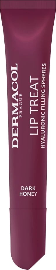 Buzëkuq i lëngshëm për femra Dermacol Lip Treat Moisturizing Lip Gloss 10 Dark Honey, 10ml