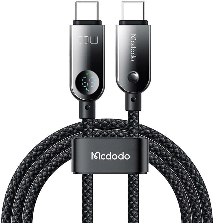 Kabllo USB-C në USB-C Mcdodo CA-4780, 1.2m, 60W, e zezë