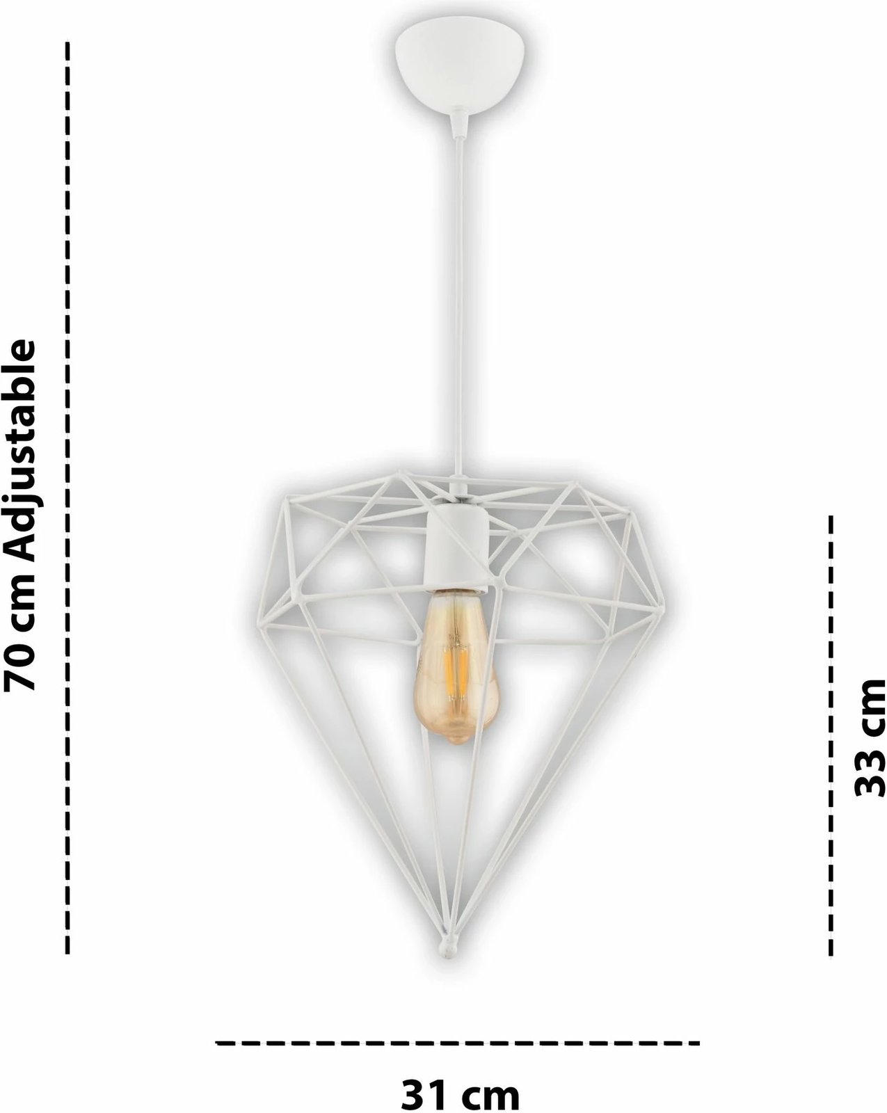 Llambë tavani Opviq, model Diamond, e bardhë