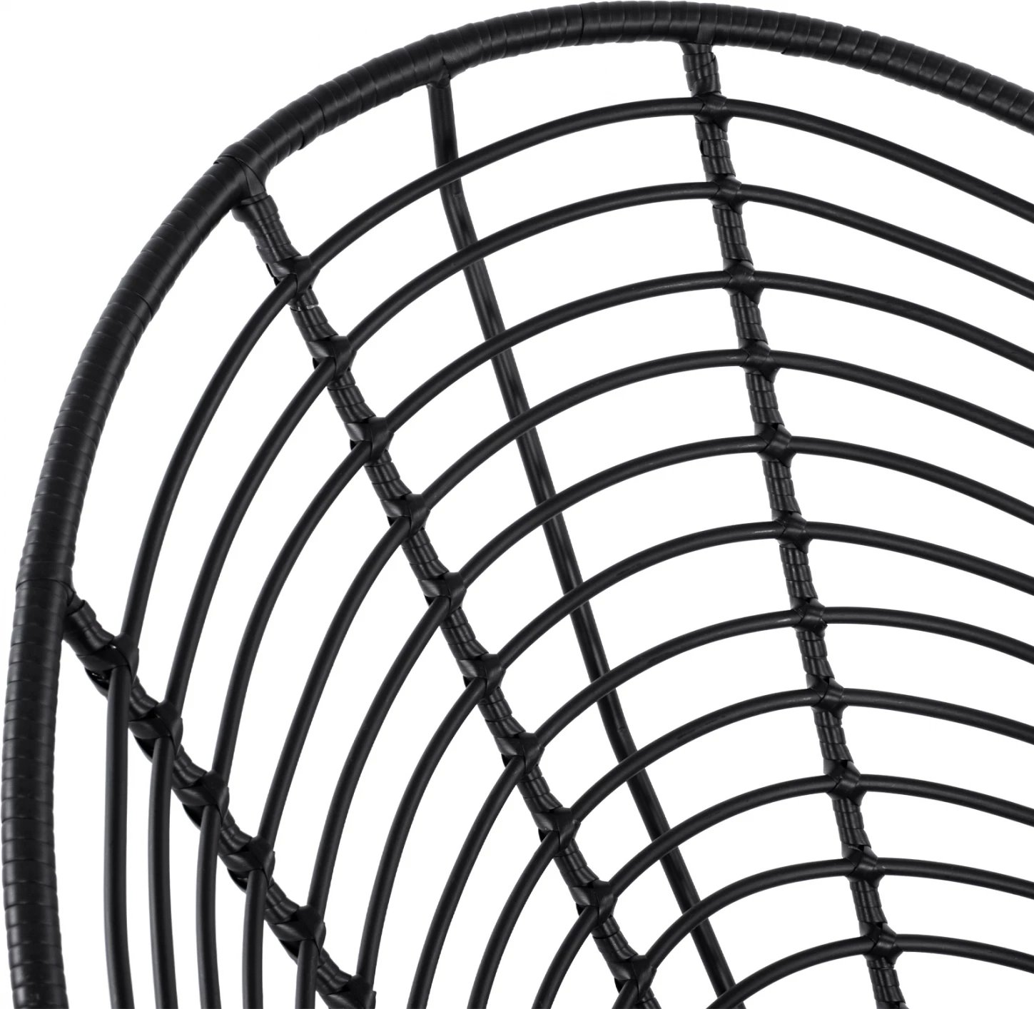 Karrige ALLEGRA, tipi fole, metalike, thurje, ngjyrë e zezë, 73x83x86 cm