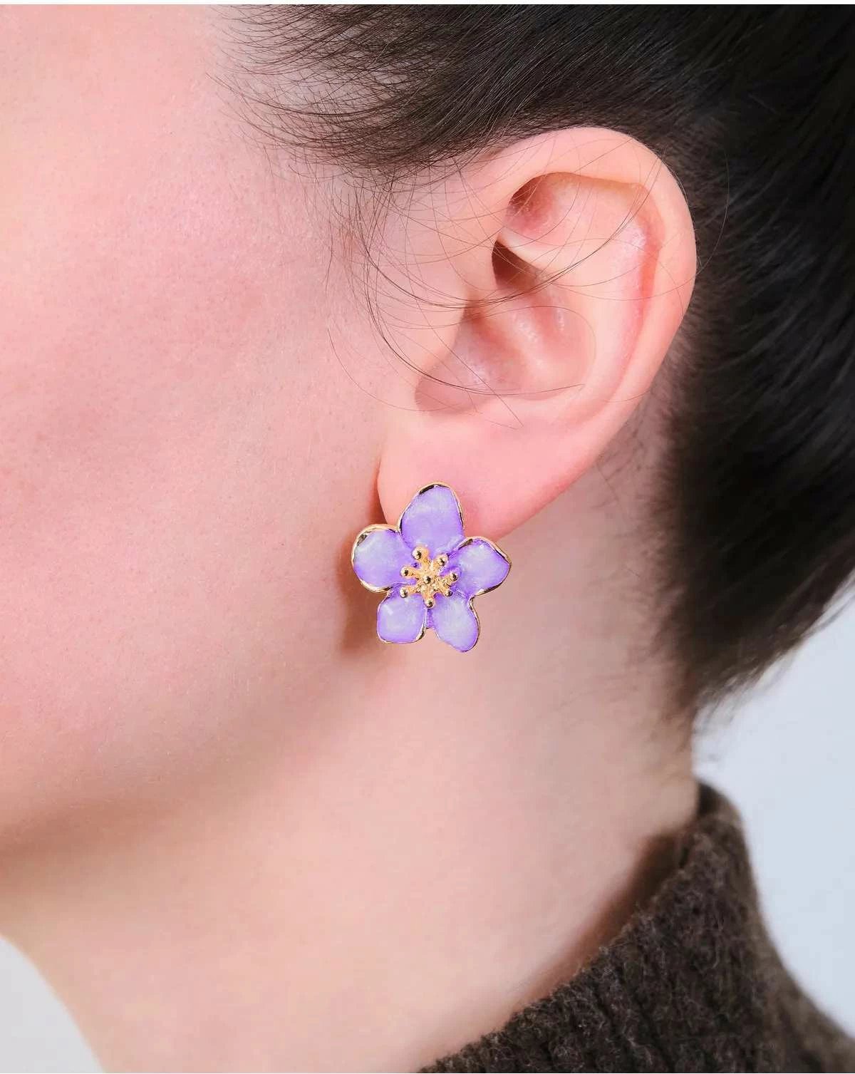 Vathë lule, ngjyrë ari, me zirkon, Jumeon, Mor-Skrckup Vathë lule, ngjyrë ari, me zirkon, Jumeon, Mor-Skrckup