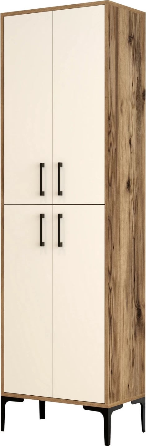 Dollap multifunksional, ngjyrë arre dhe krem, Berlin A
