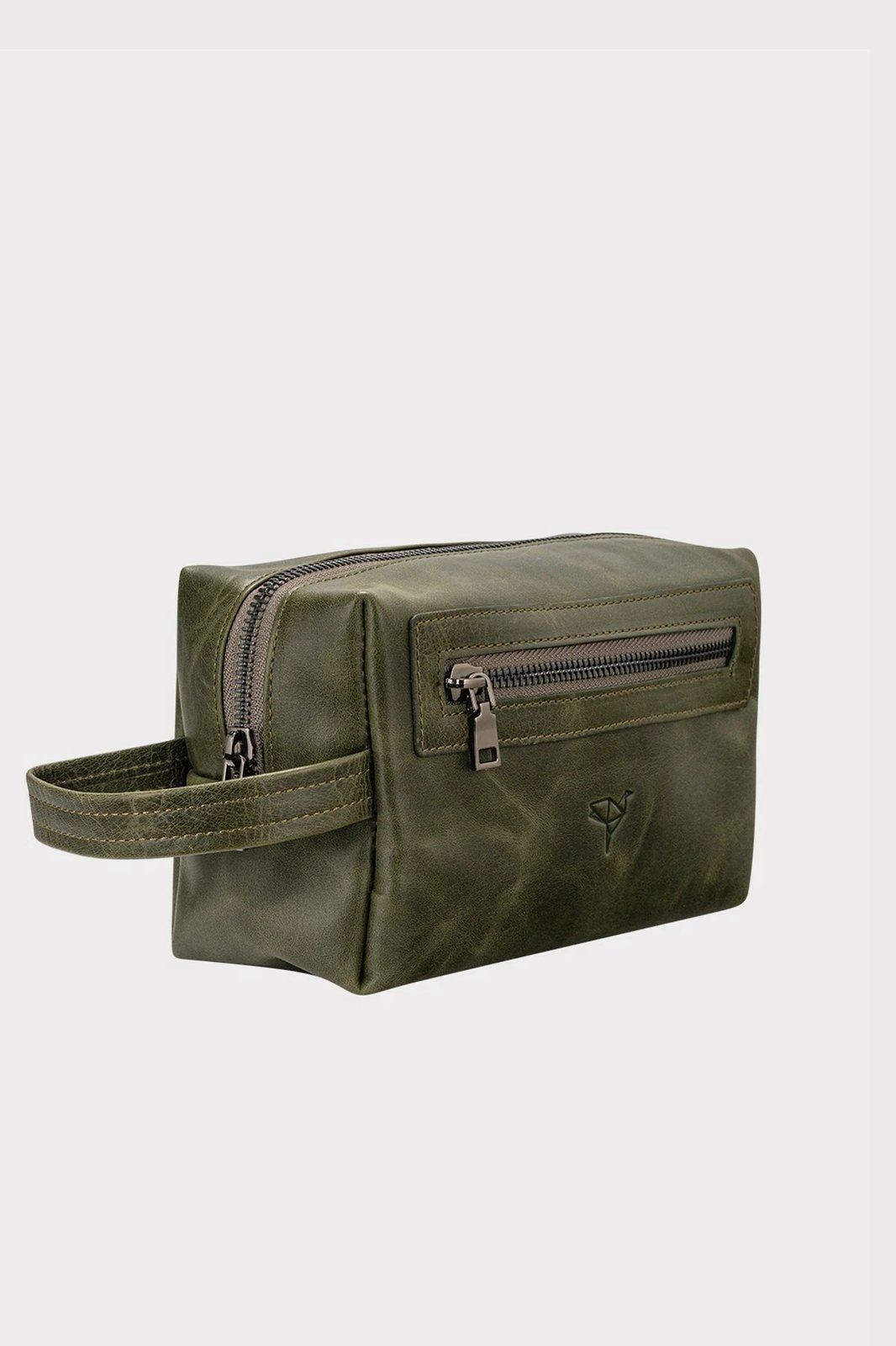 Çantë dore lëkure, ngjyrë e gjelbër, Zoozie Bags Boston Crazy