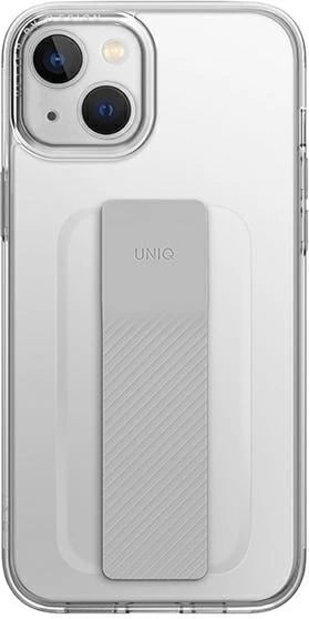 Mbështjellës UNIQ Heldro Mount për iPhone 14, transparent, me rrip kapjeje dhe mbajtëse gishti