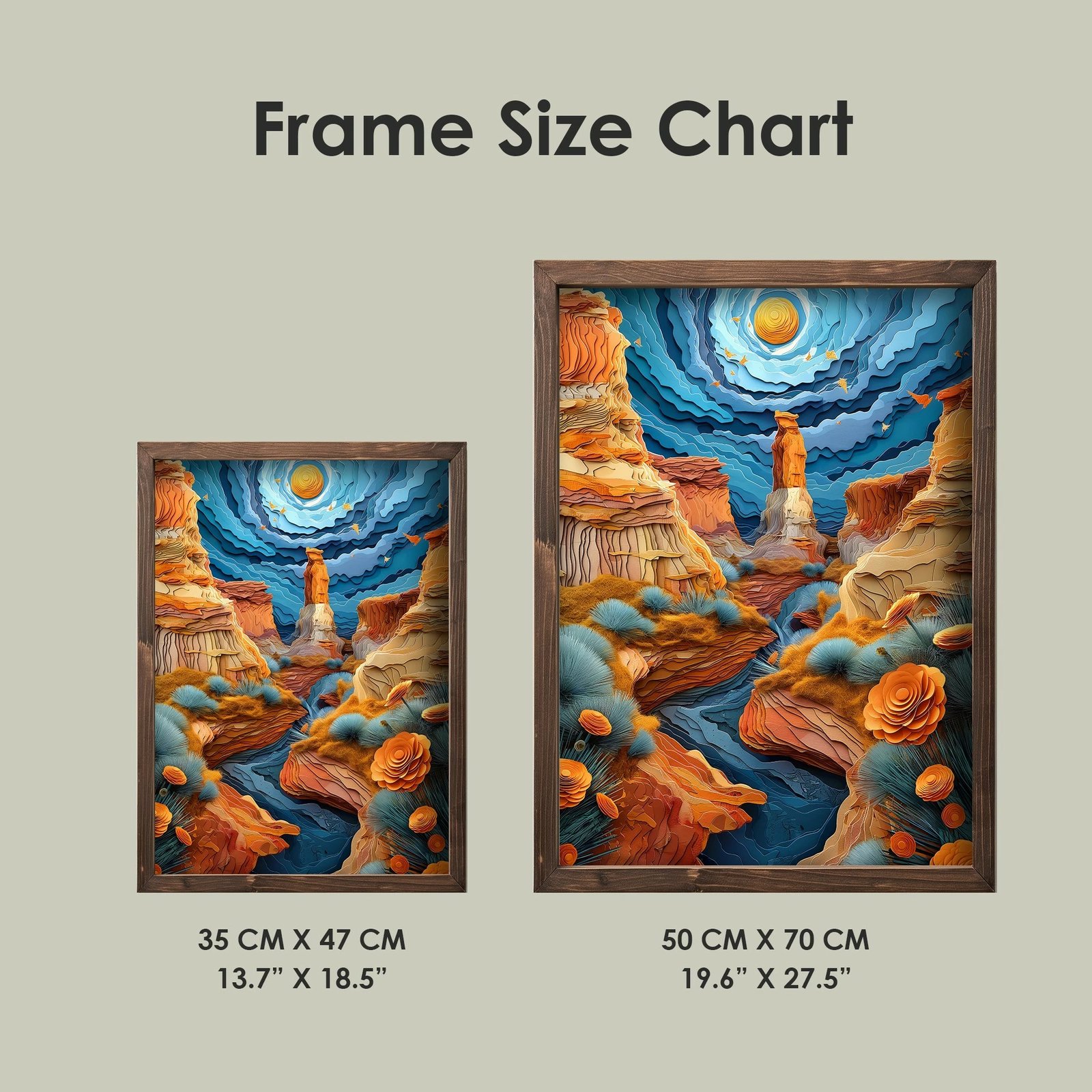 Pikturë dekorative me kornizë MDF, shumëngjyrëshe, Wallity, TUN009-XL, 50x70x3.5cm