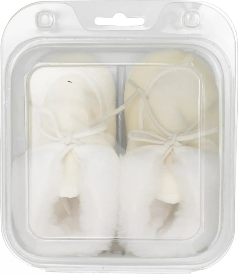 Papuqe dimri për bebe, NEW BABY, 0-3 muaj, shollë e hollë sintetike BPA-free, veshje fleece, bezhë