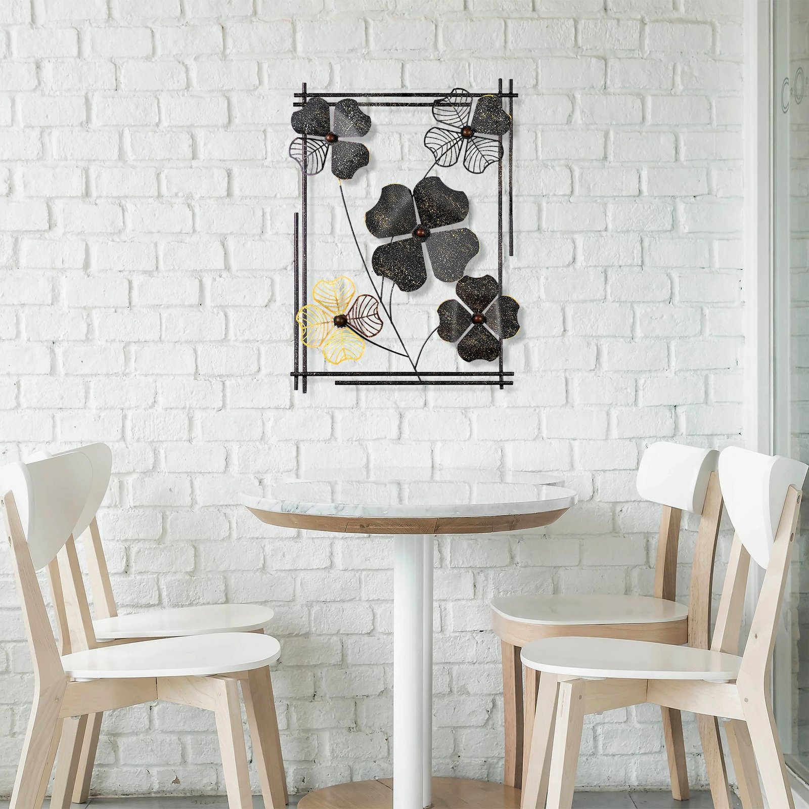 Aksesor dekorativ metalik për mur Wallity, Zouping 2, shumëngjyrësh, 50x70x4cm