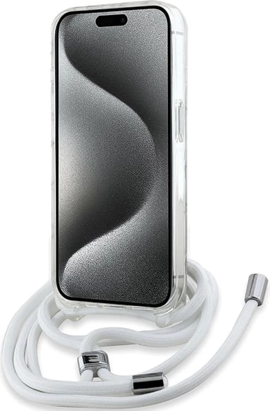 Mbështjellës Karl Lagerfeld Crossbody IML Karl Head MagSafe për iPhone 15 Pro Max, Transparent