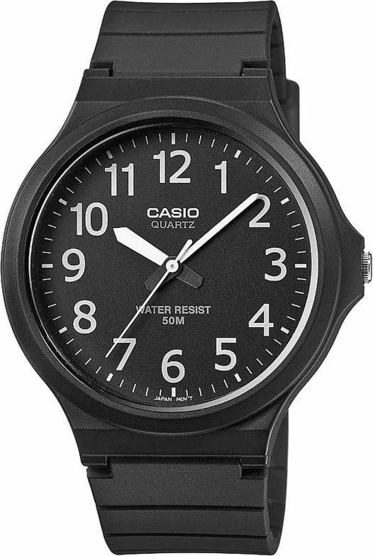Orë dore për meshkuj Casio, e zezë