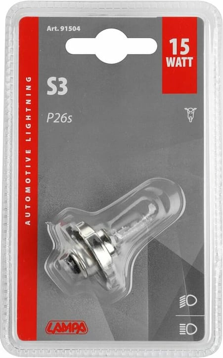 Lampa Motorri 12v 15w P26s S3 Blister
