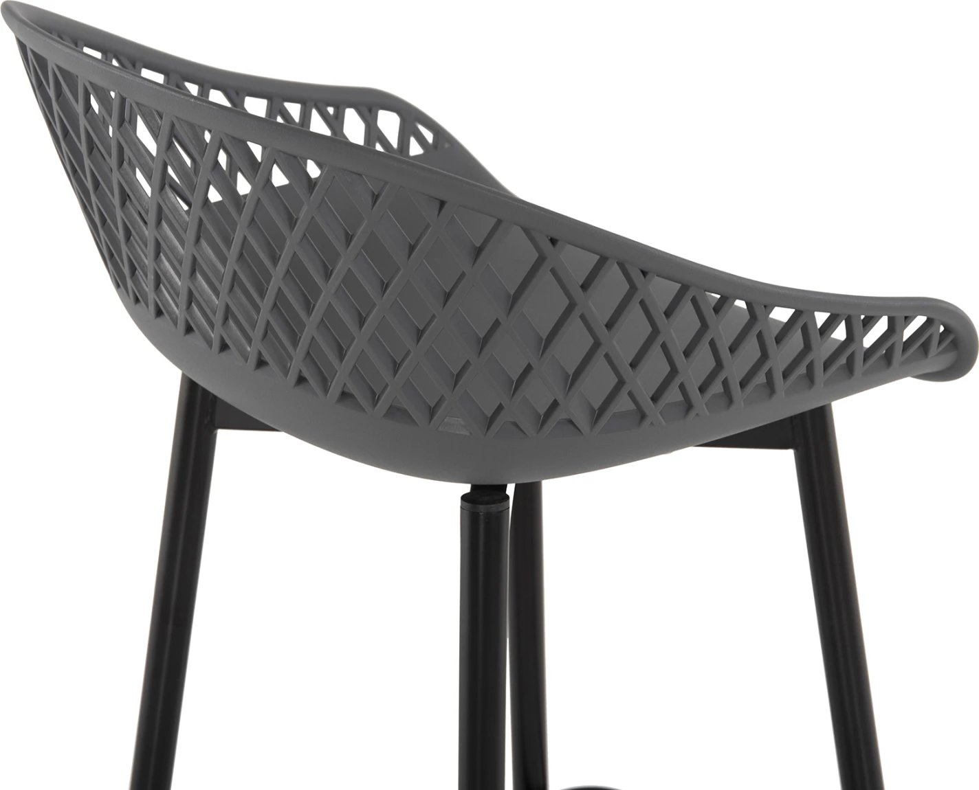 Karrige për bar AVAYA FH8686.20, polipropilen gri, këmbë metalike të zeza, 46x48x99H cm