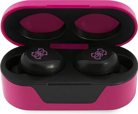 Kufje TWS Guess GUTWST31EM me Bluetooth 5.0, stacion karikimi 400mAh, Magenta Kufje TWS Guess GUTWST31EM me Bluetooth 5.0, stacion karikimi 400mAh, Magenta