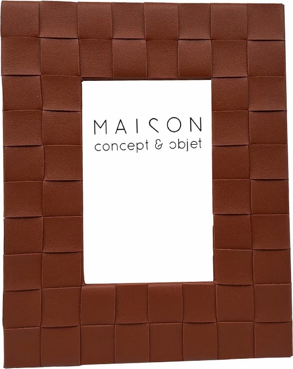 Kornizë foto PLEGA, polirezine, xham, ngjyrë kafe, 19x2x24cm