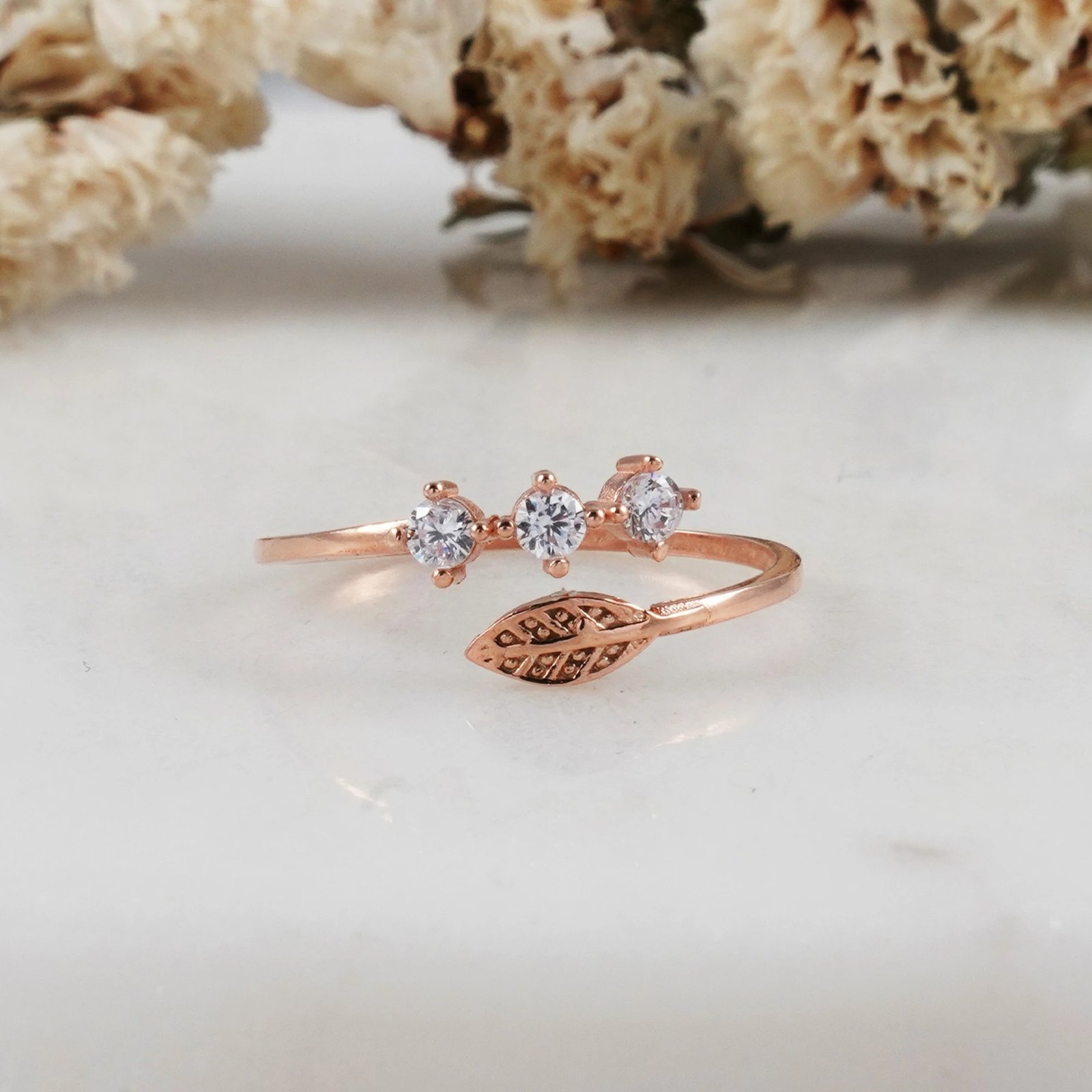 Unazë argjendi Jumeon, ngjyrë ari rozë, 9946