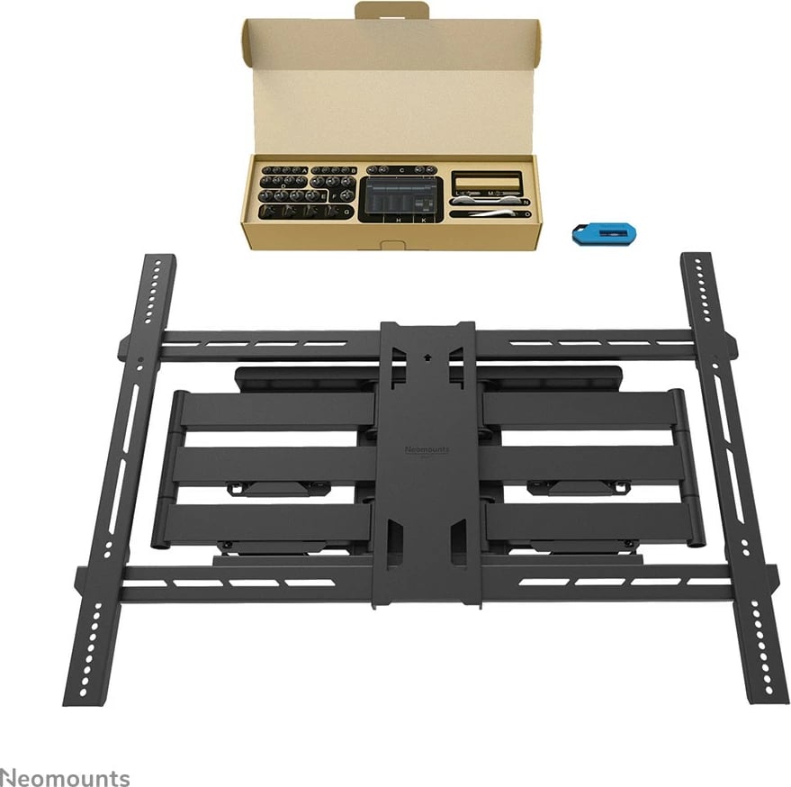 Mbajtës muri për TV Neomounts, 125 kg, 55-110", 800 x 600 mm, Rregullim lartësie, E zezë