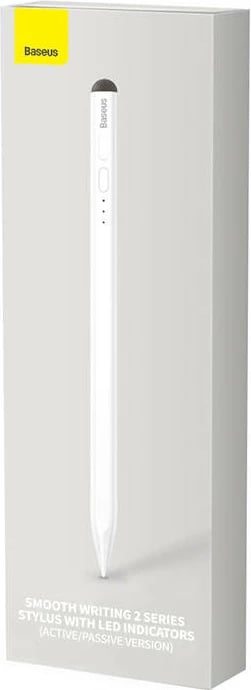 Stylus Baseus SXBC060302 për iPad, aktiv + pasiv, indikator LED, i bardhë