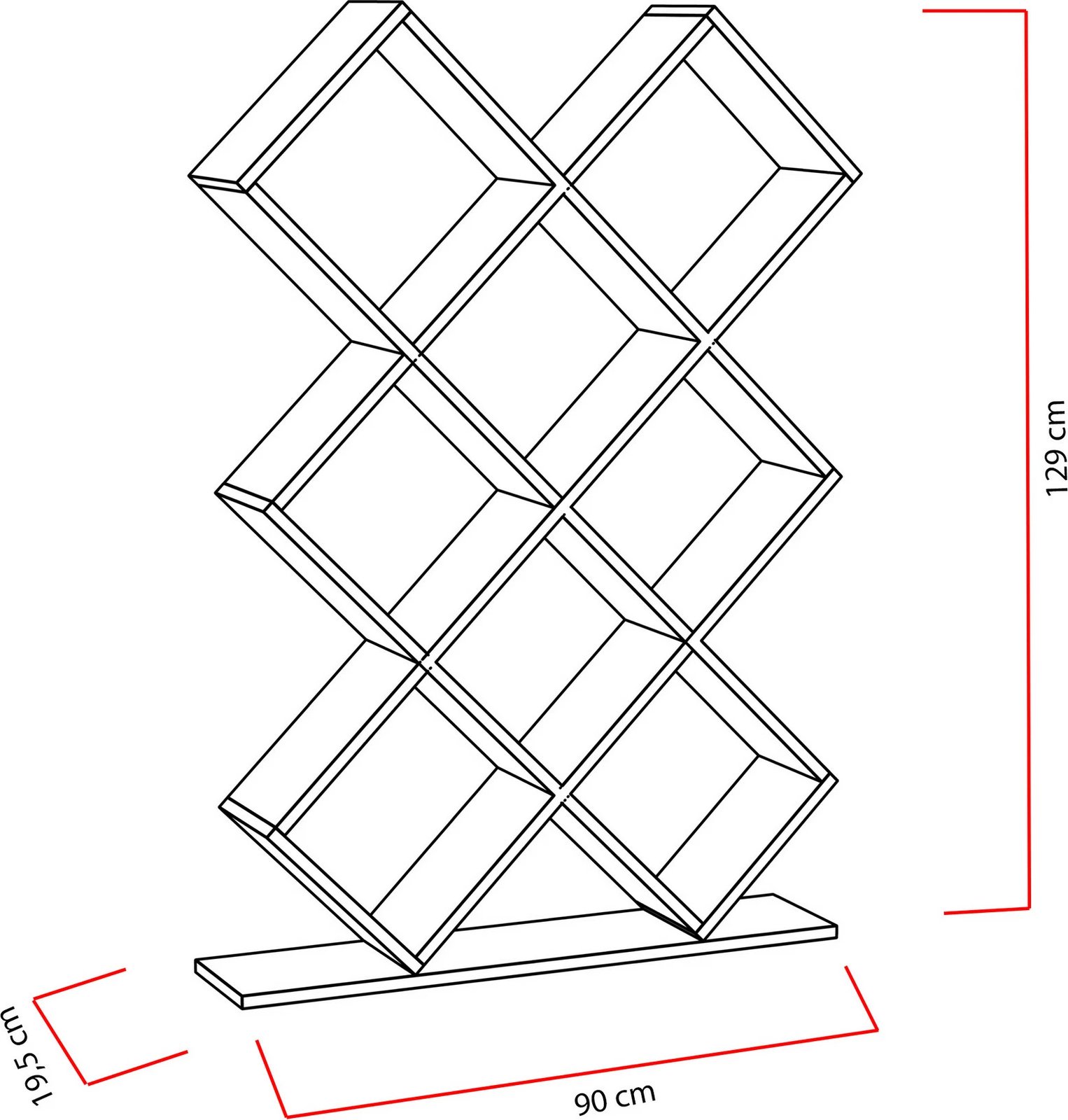 Raft librash Hanah Home, Kumsal, i bardhë