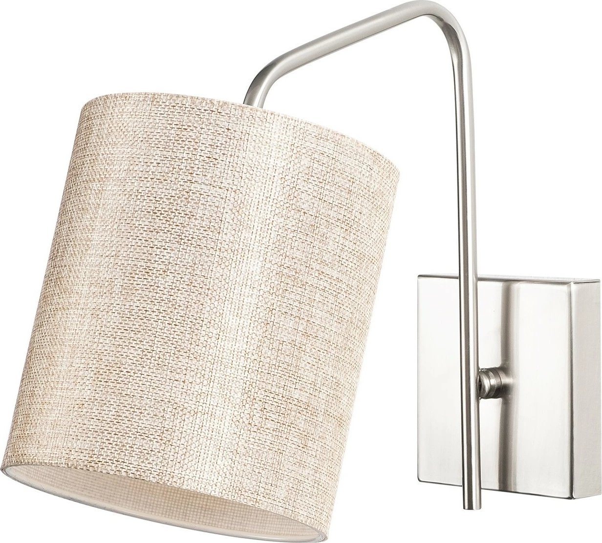 Llambë muri Opviq, Ve - 6001, trup metalik, ngjyrë nikel dhe krem, 14x27cm Llambë muri Opviq, Ve - 6001, trup metalik, ngjyrë nikel dhe krem, 14x27cm