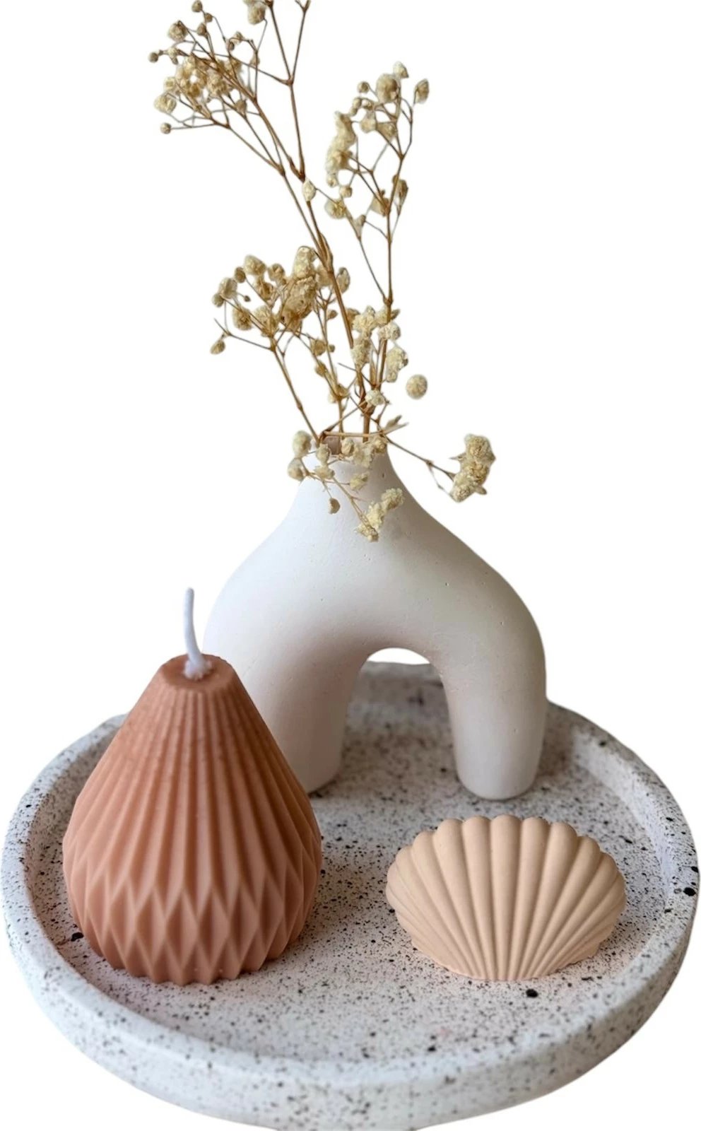 Set qirinjsh prej betoni, 4 copë, Evila Originals, Glamour Candle 32ST