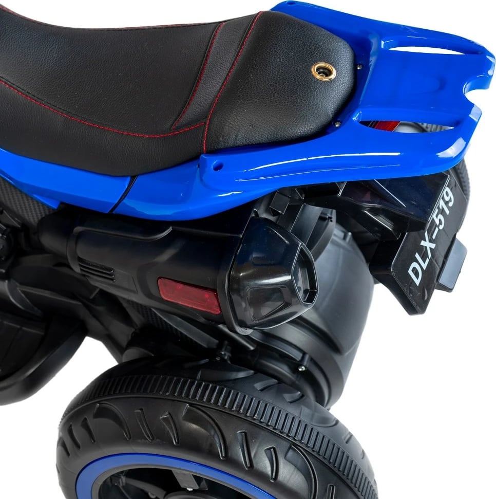 Motoçikletë elektrike për fëmijë, Baby Mix Rare, 6V 7Ah, 2x motor 380, 3 rrota, blu