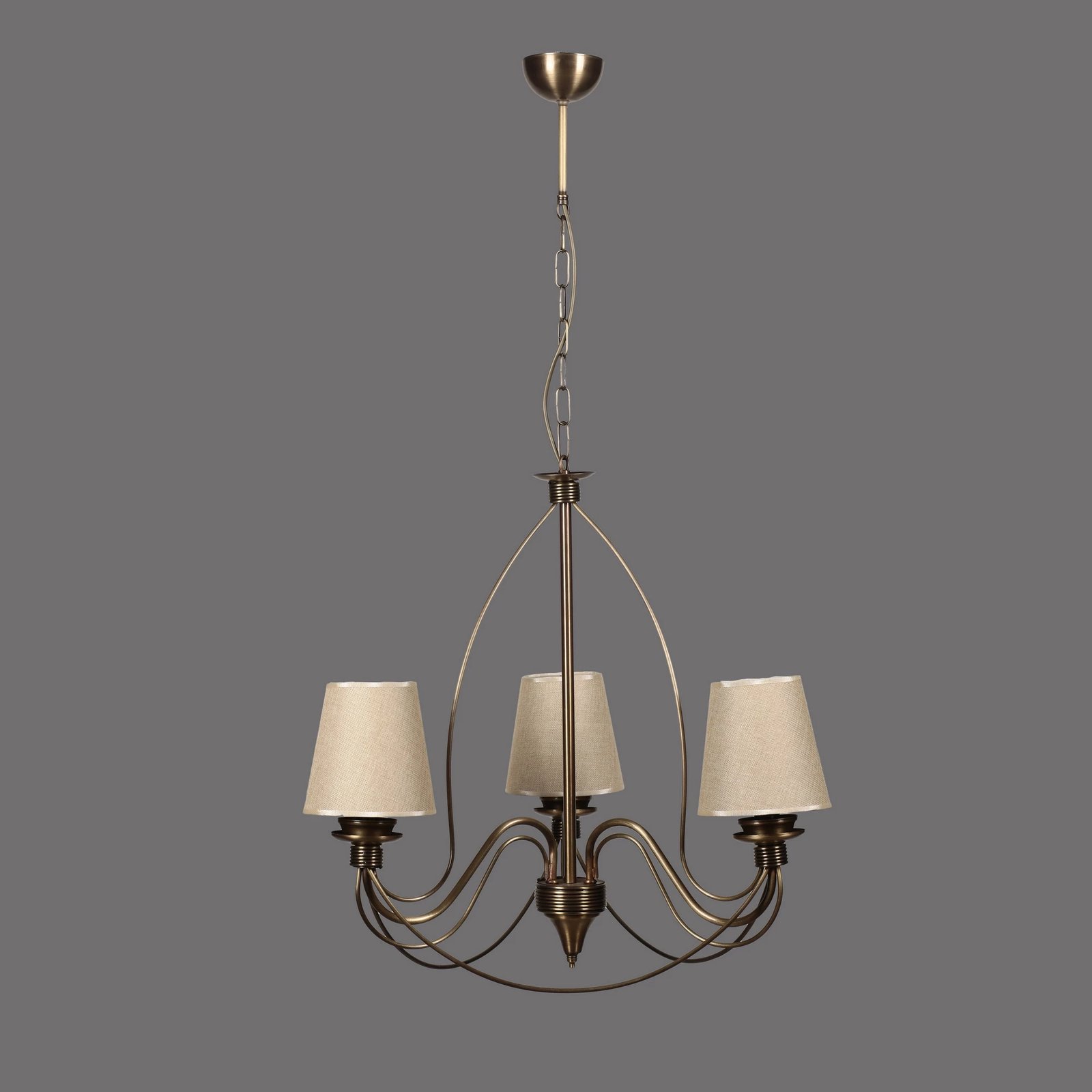 Llambë tavani Opviq Berfin, 3 llampa, eskitme, hasır abajur