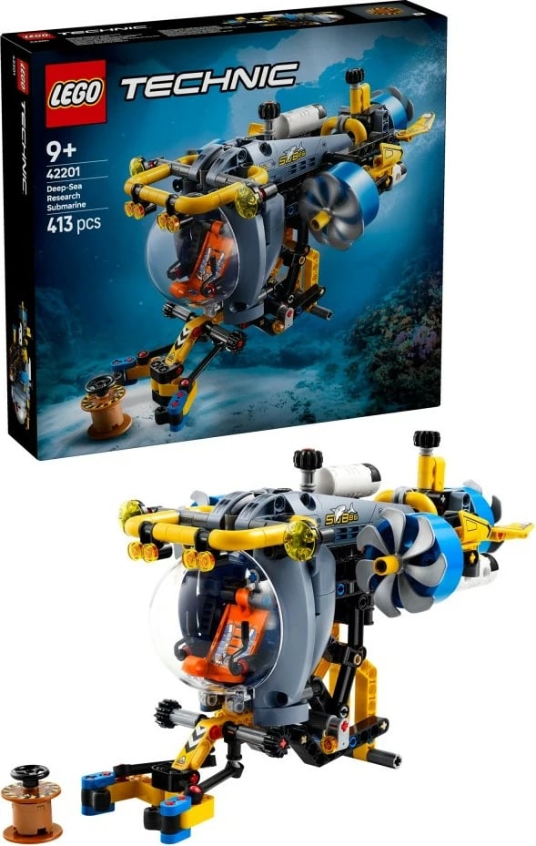 Set ndërtimi LEGO Technic 42201 Nëndetëse kërkimore, 413 pjesë, për fëmijë 9+