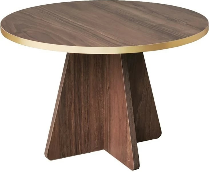 Tavolinë kafeje Hanah Home, kërpudhë - ari, arrë v2