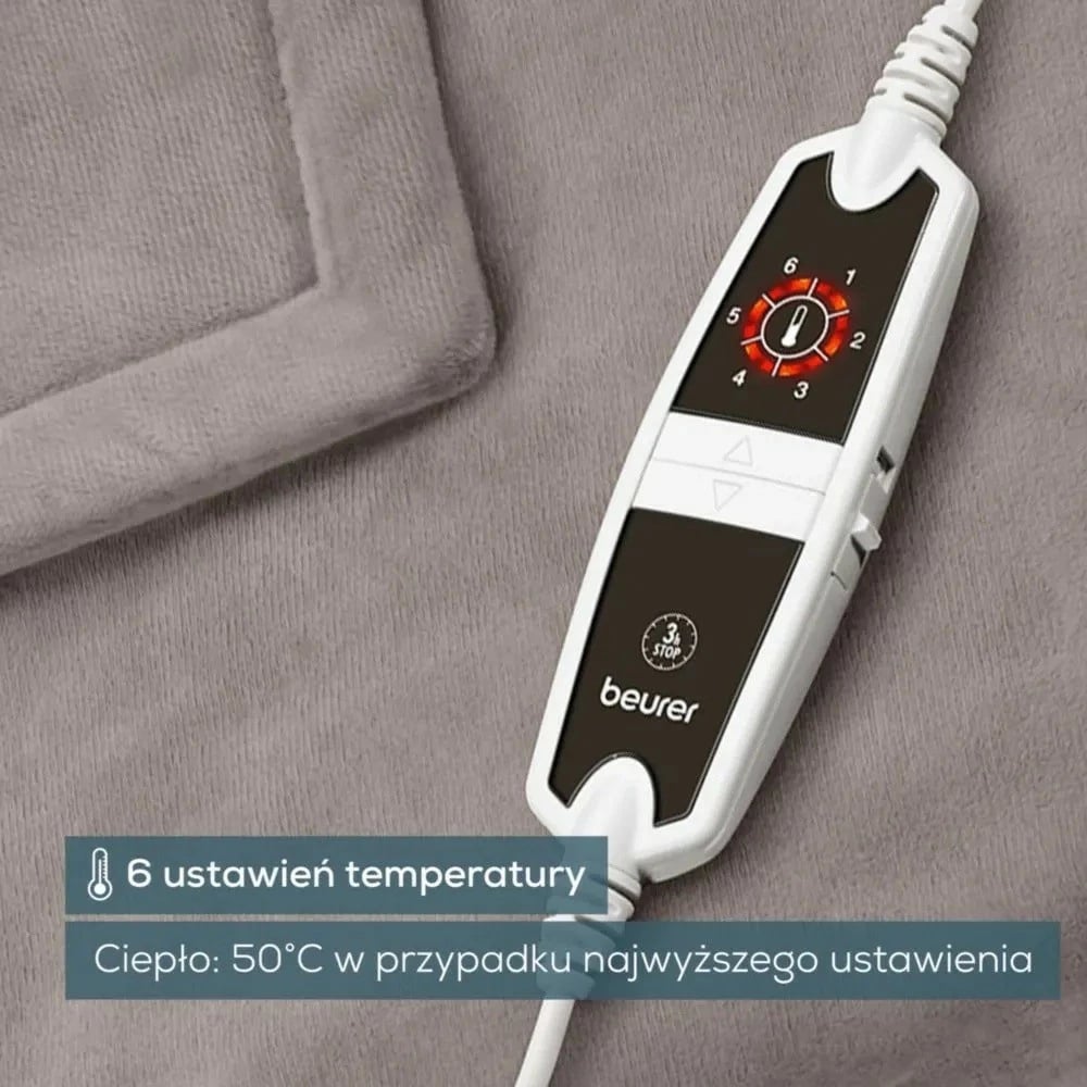 Batanije elektrike Beurer HD150 XXL Cosy, 200x150 cm, 6 nivele, Taupe