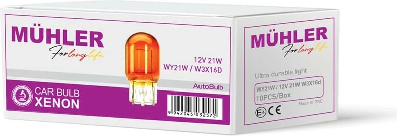 Lampa 12v 21w T20 Wy21w W3x16d Portokall Muhler