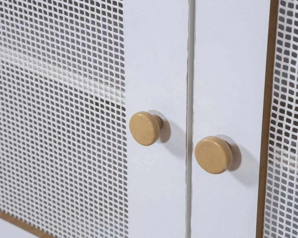 Raft librash Skye Decor, Calvin, i bardhë dhe lis